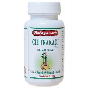 «Читракади бати» 80 таблеток, Бадьянатх (Chitrakadi Bati Baidyanath) для пищеварения и ЖКТ